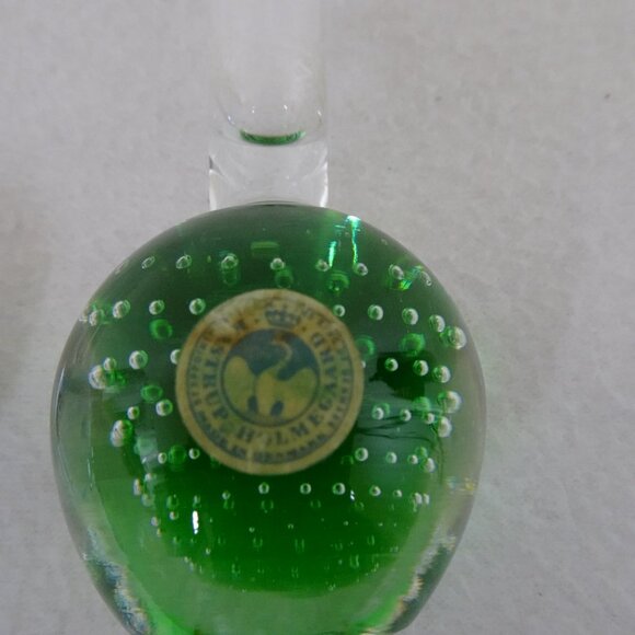 Controlled Bubble Bud Vases Ball Bottom Set of 4 Red Gray Blue Green MCM Vintage - Picture 3 of 15